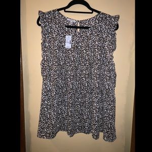 Leopard sleeveless blouse